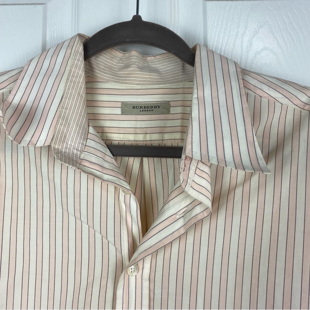 Burberry London Men's Striped Button-Down Shirt - Picture 3 of 7